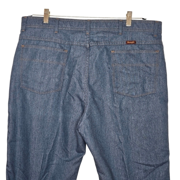 Wrangler Mens Vintage Blue Jeans Straight Leg Hook Front Denim 85498LB 42 x 29 - Picture 4 of 13